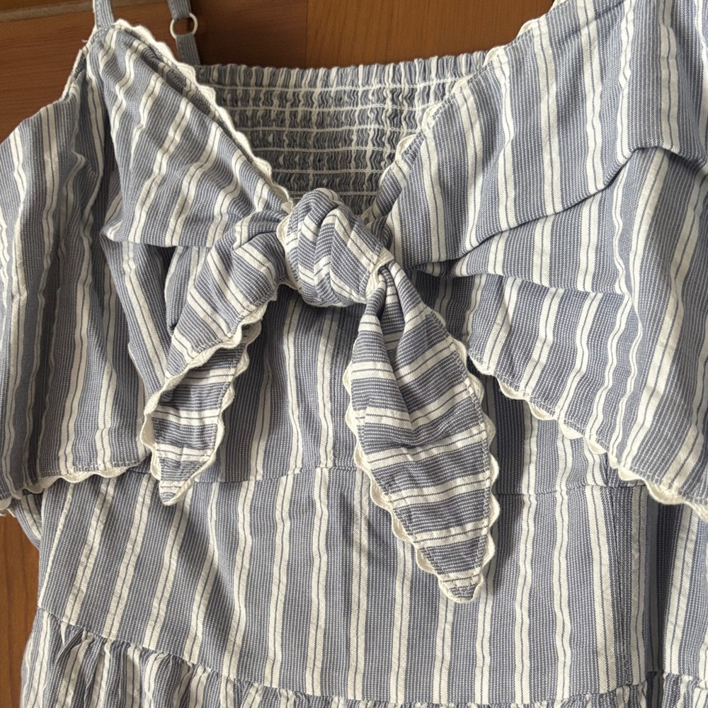 NWT Old Navy Striped Midi Dress with Bow - Picture 3 of 7